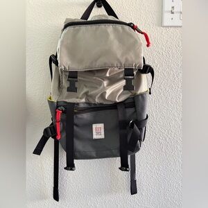 Topo Designs Gray and Black Rover 20L backpack